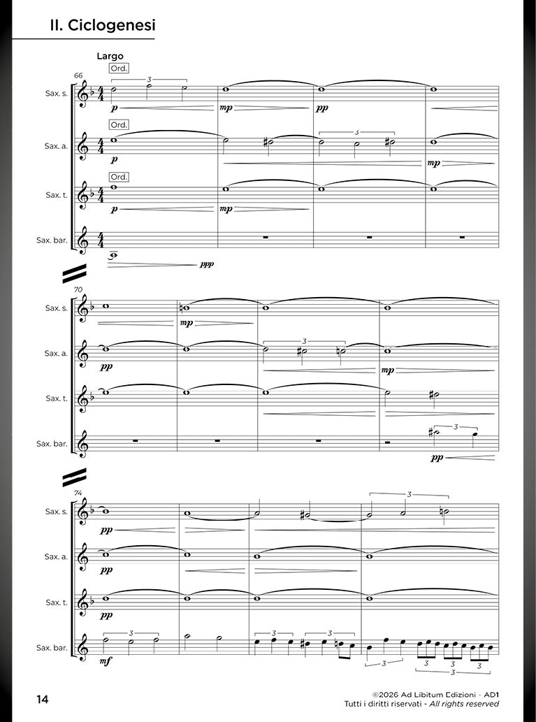 Rapso, per quartetto di sassofoni (SATB) - DIGITAL VERSION