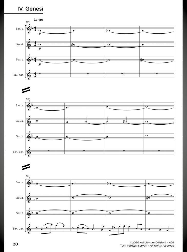 Rapso, per quartetto di sassofoni (SATB) - DIGITAL VERSION