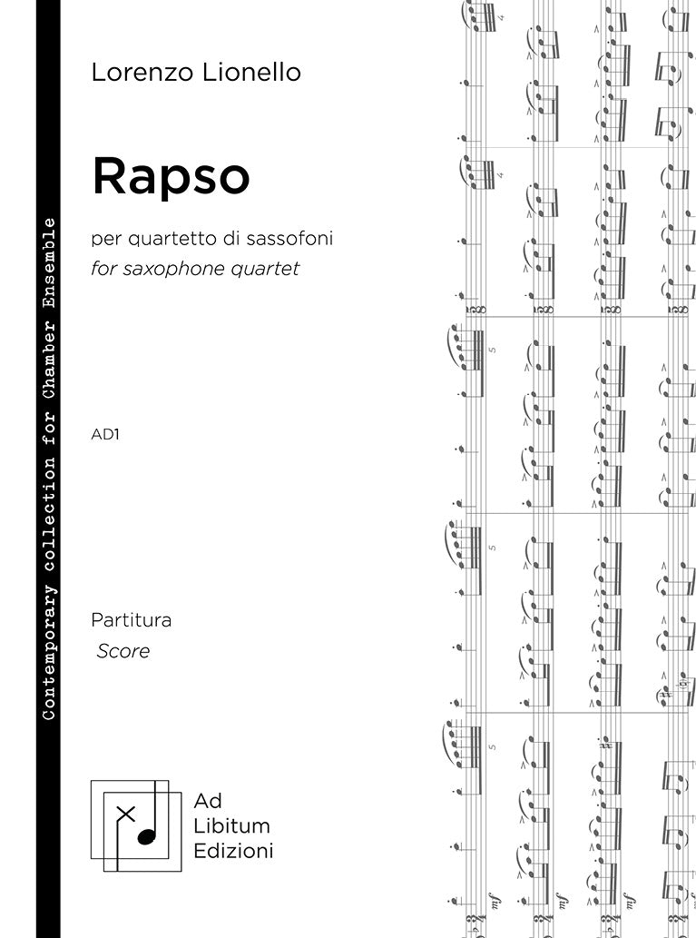 Rapso, per quartetto di sassofoni (SATB)