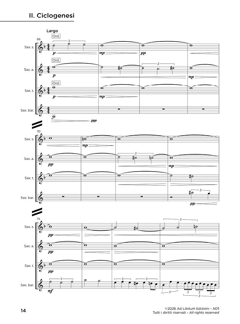 Rapso, per quartetto di sassofoni (SATB)