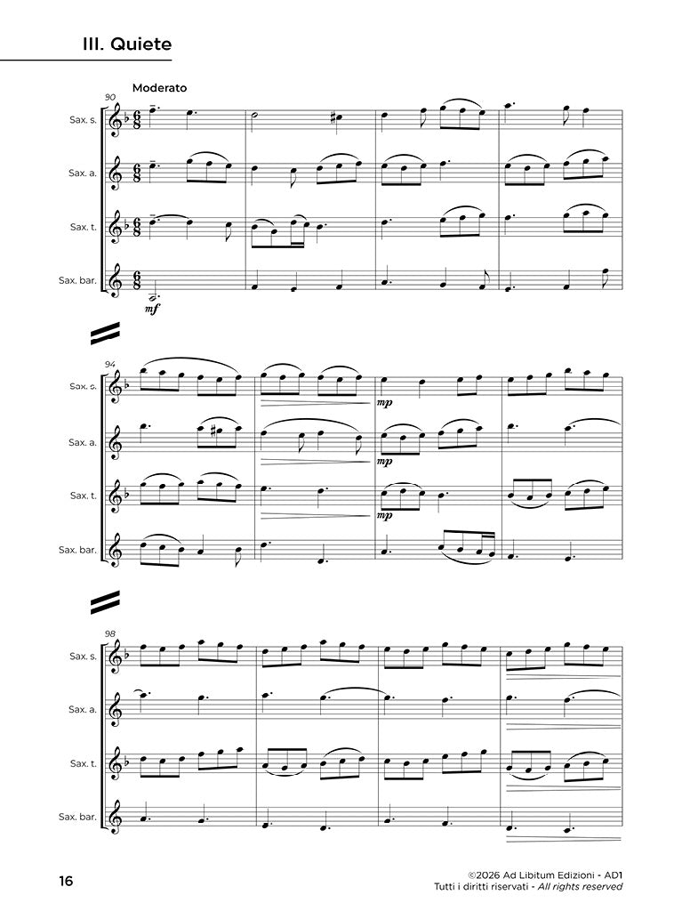 Rapso, per quartetto di sassofoni (SATB)