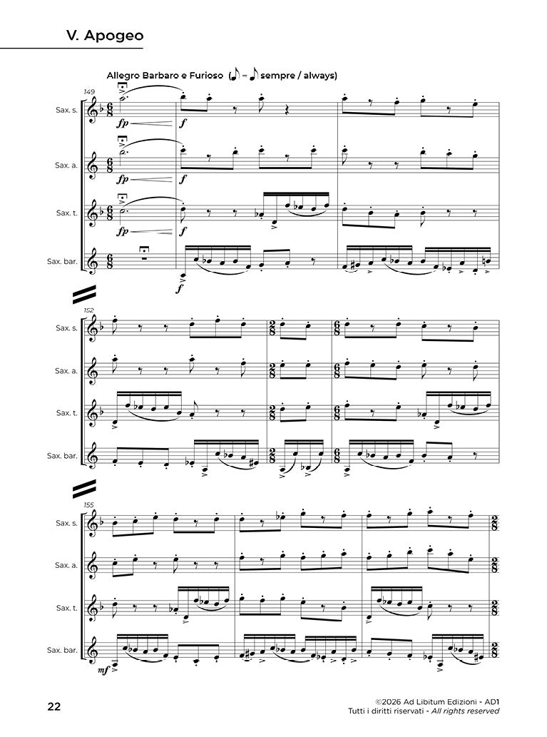 Rapso, per quartetto di sassofoni (SATB)