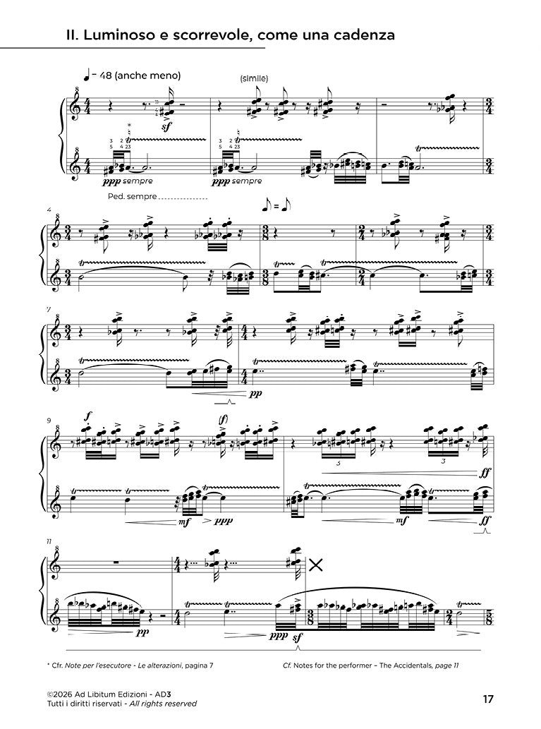 Tre pezzi, per pianoforte, sola mano sinistra